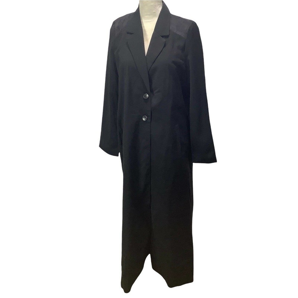 RELIGION We live in Black Long Coat Size M 12 Black 2 Button NWOT
